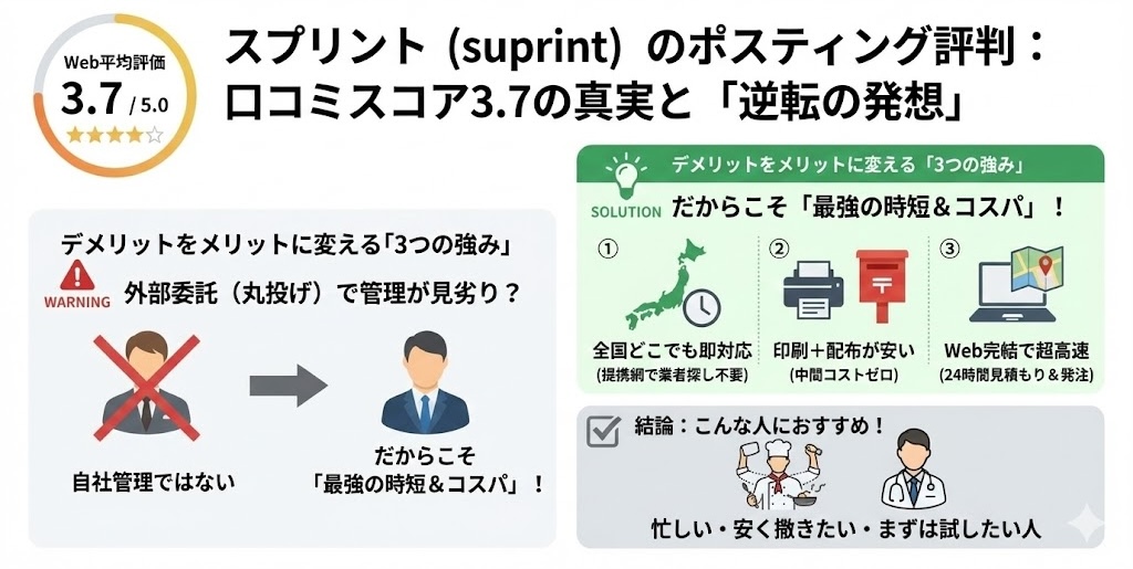 スプリントのポスティング評判図解