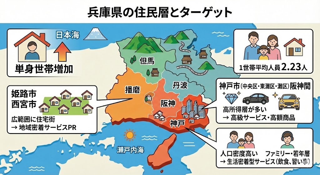 兵庫県の住民層
