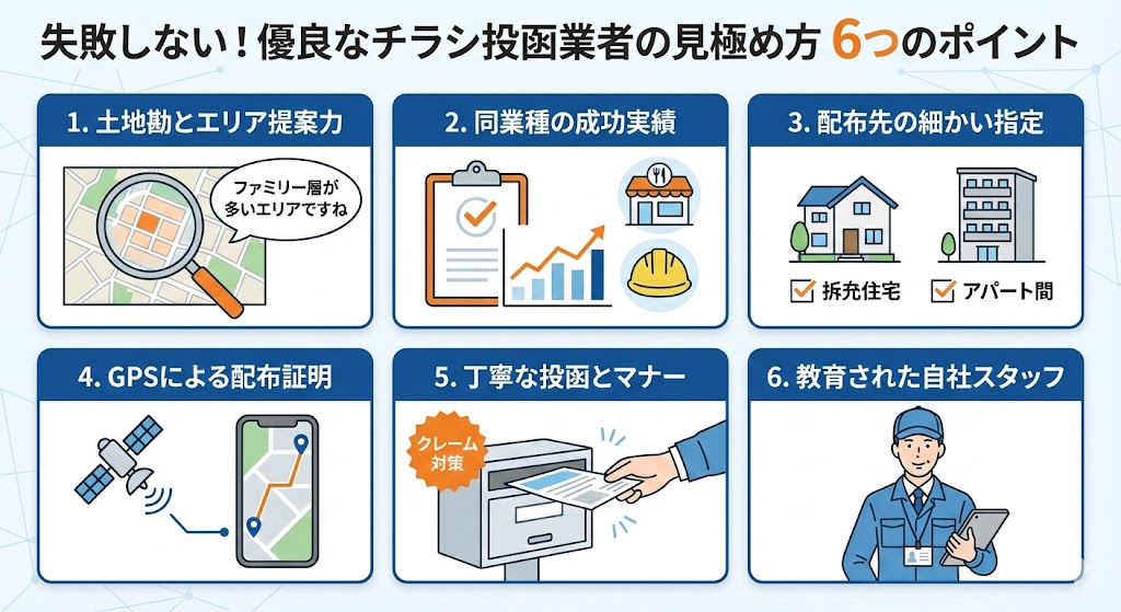 失敗しない「チラシ投函業者」の選び方 6つのポイント