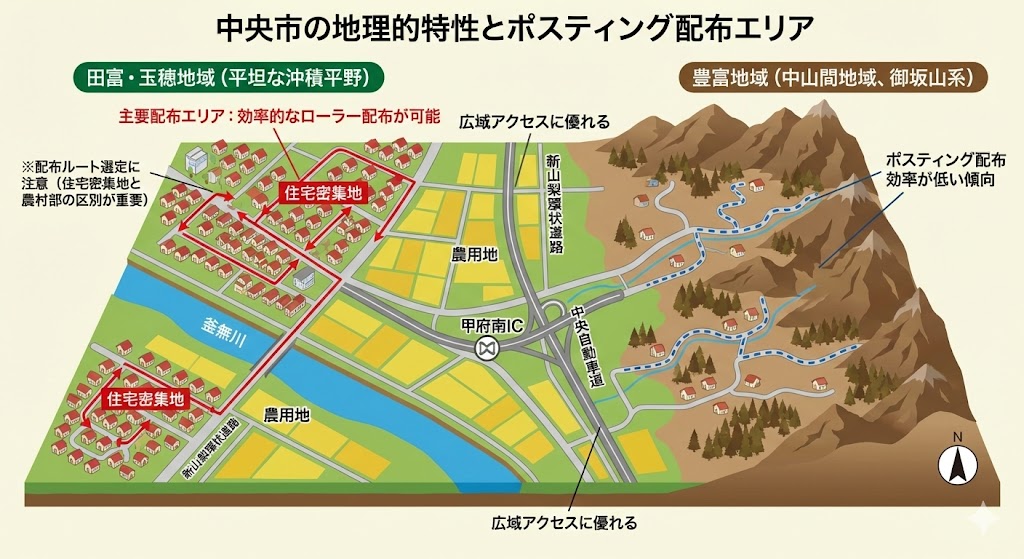 中央市の地理的特性