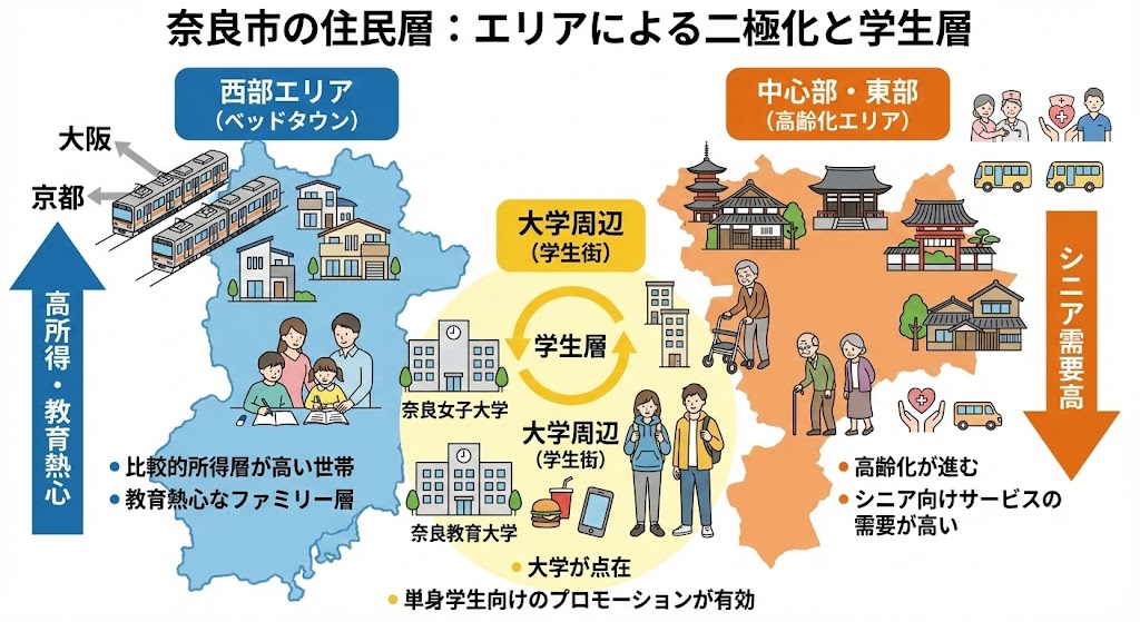 奈良市の住民層
