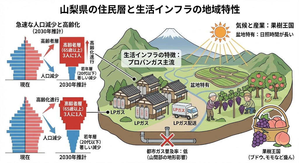 山梨県の住民層