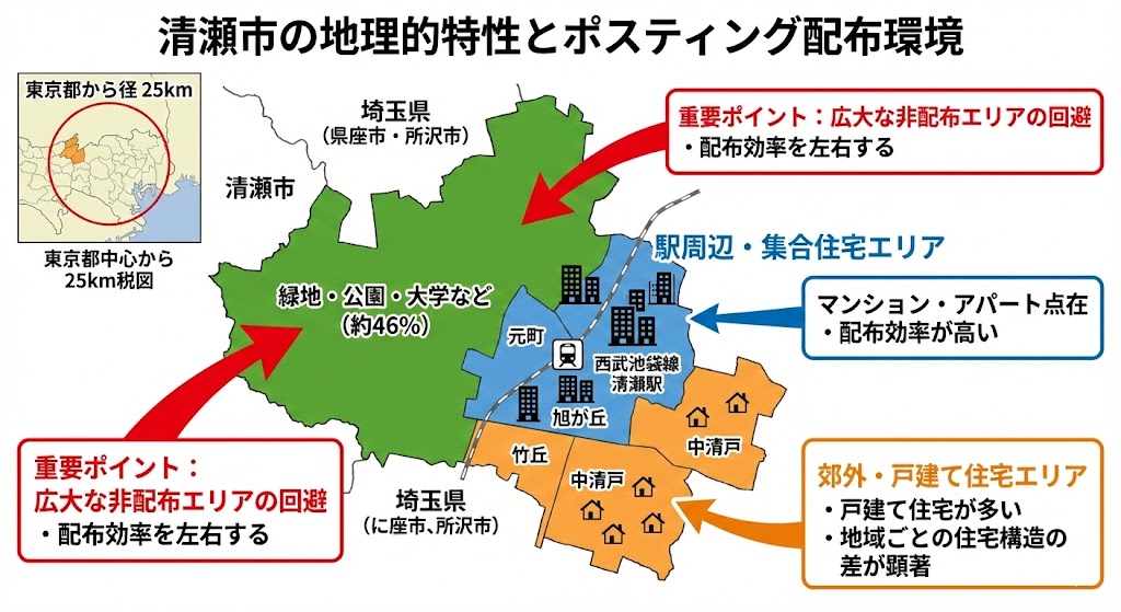 清瀬市のポスティング事情と特徴