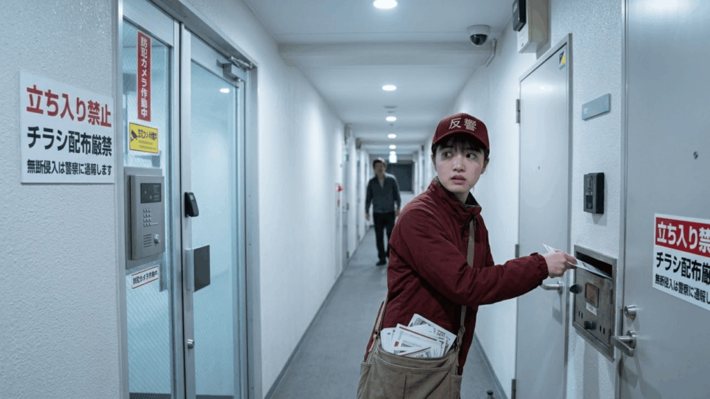 ポスティング 違法 警察