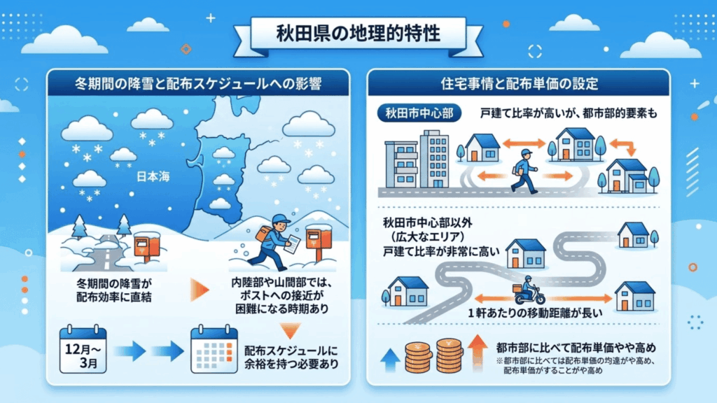 秋田県のポスティング地域特性