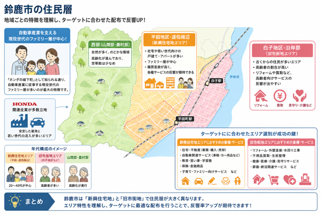 鈴鹿市の住民層