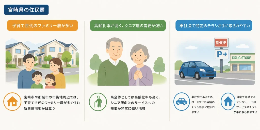 宮崎県の住民層