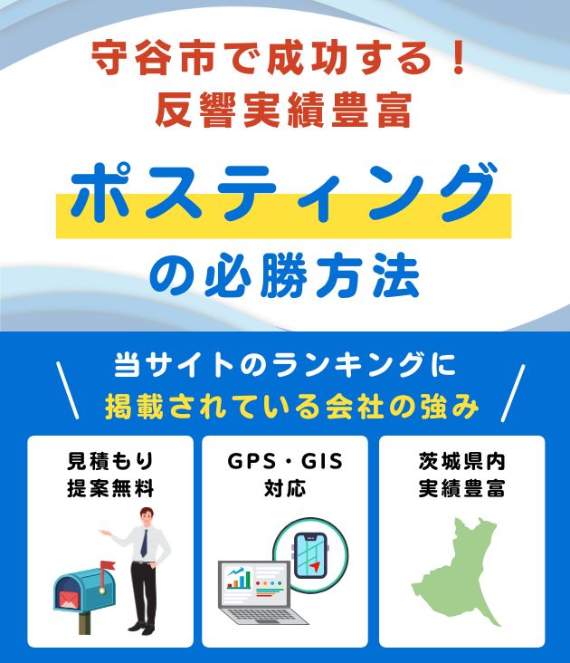 守谷市の高評価ポスティング業者おすすめランキング