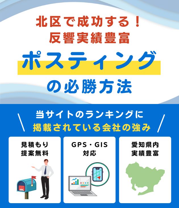 名古屋市北区の高評価ポスティング業者おすすめランキング
