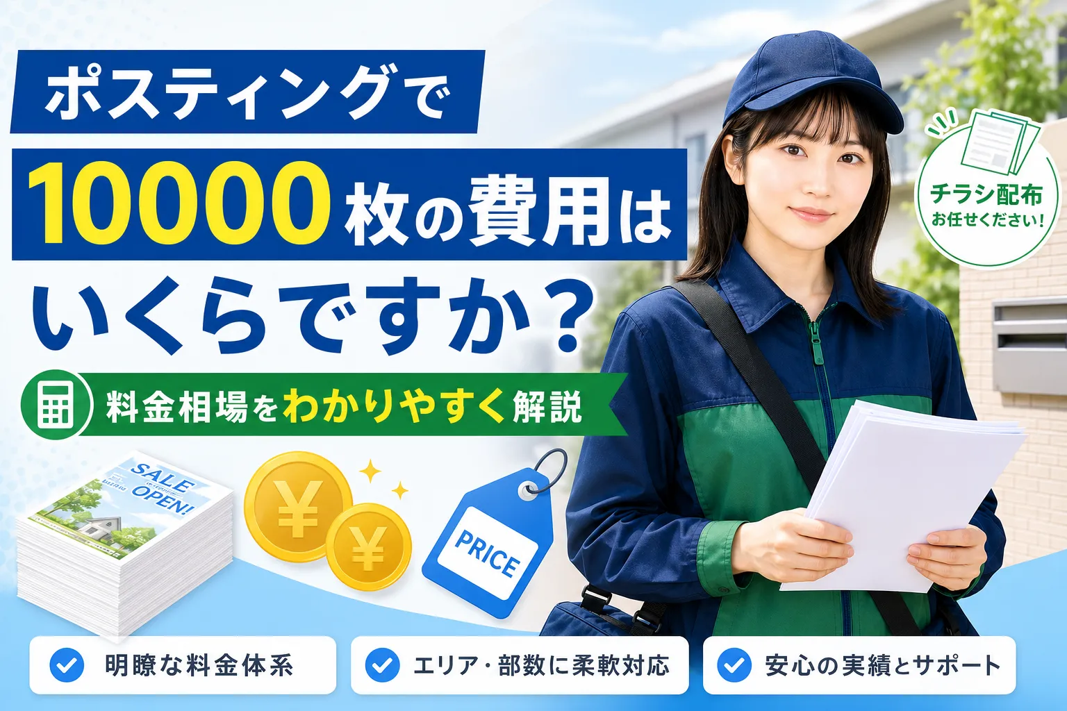 ポスティングで10000枚の費用はいくらですか？