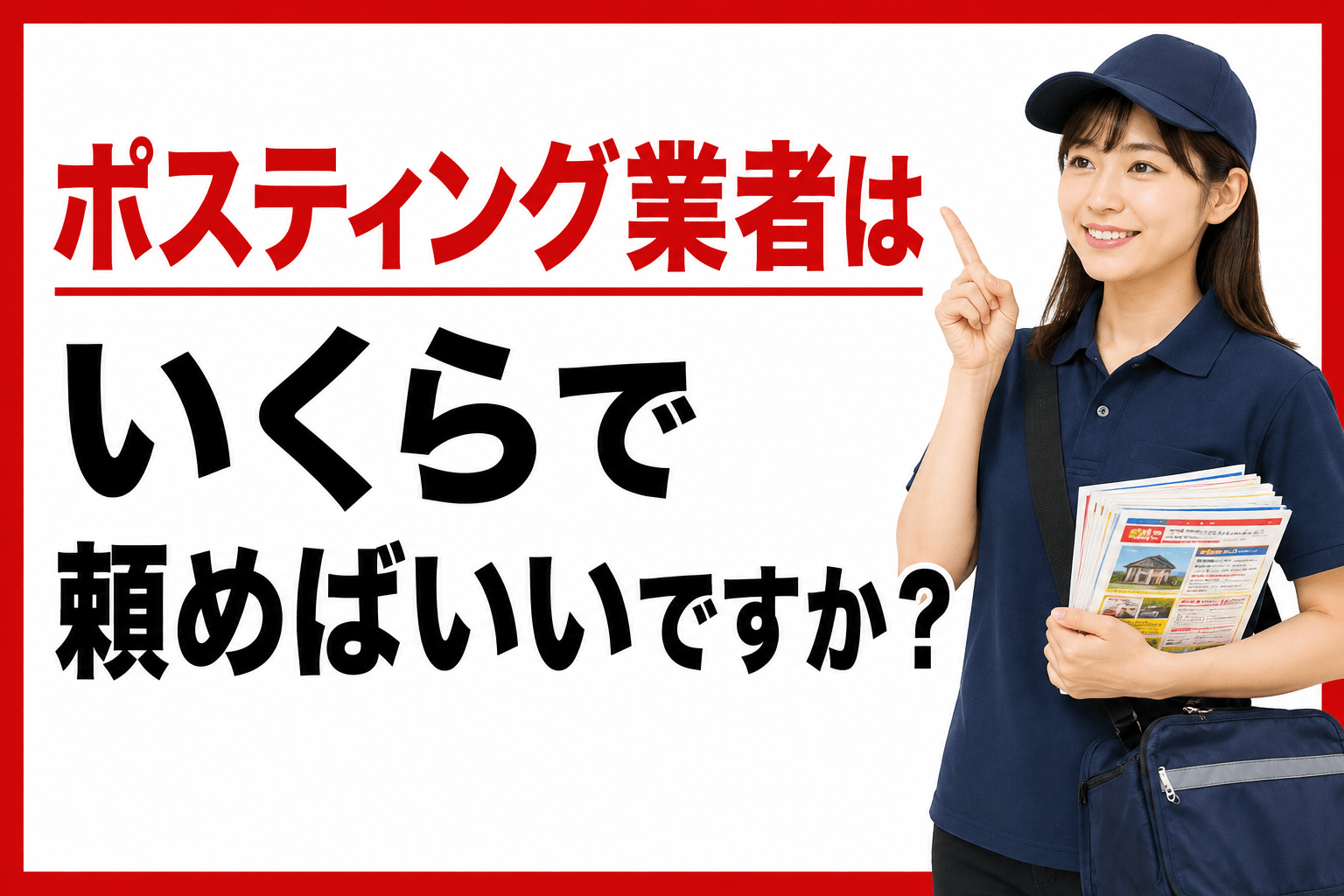 ポスティング業者はいくらで頼めばいいですか？