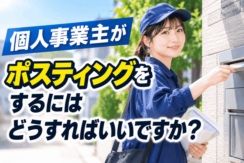 個人事業主がポスティングをするにはどうすればいいですか？