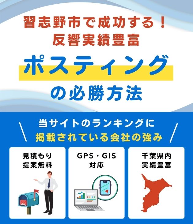習志野市のポスティング業者おすすめランキング