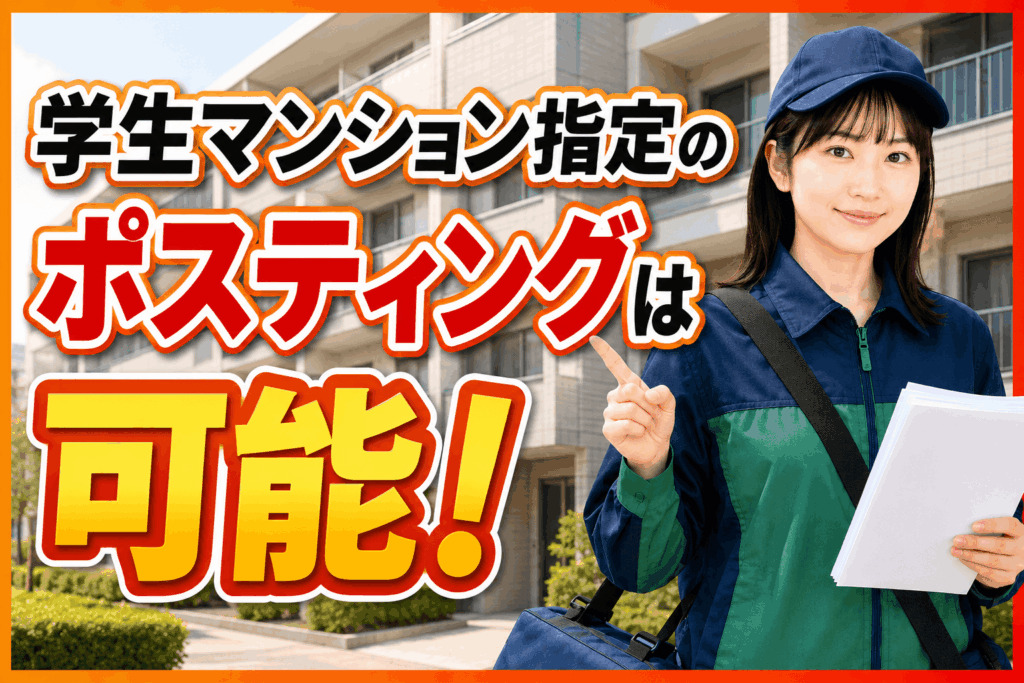 学生マンション ポスティング
