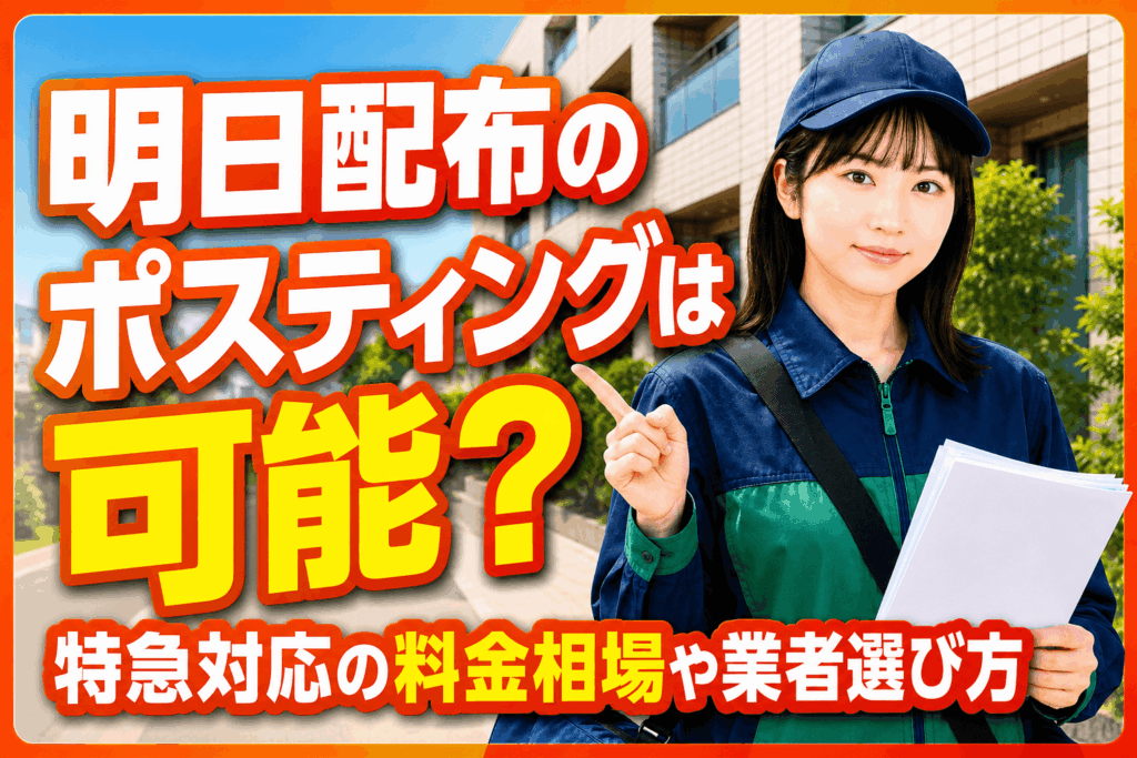 明日配布 ポスティング