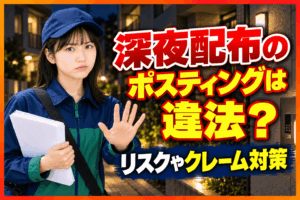 深夜 ポスティング