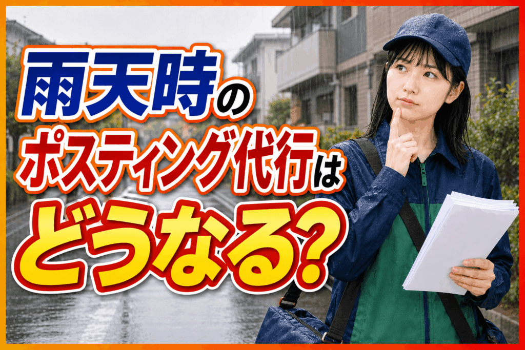 雨の日 ポスティング