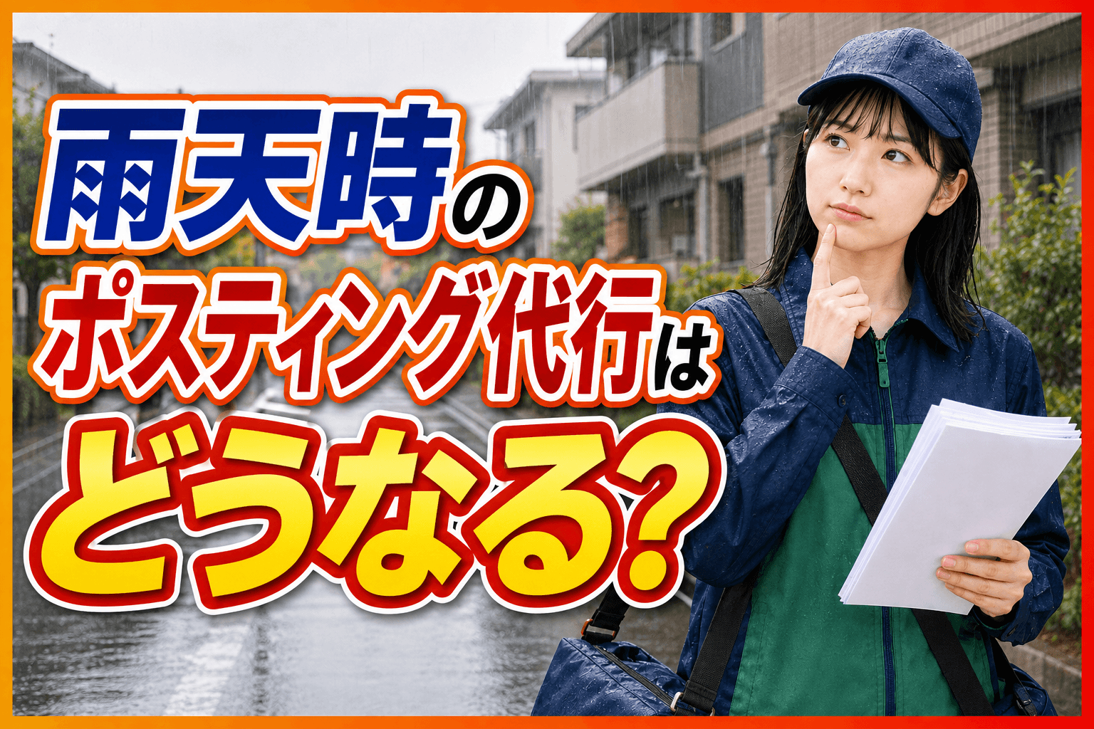 雨の日 ポスティング